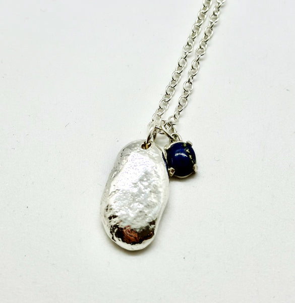 Large Nugget & Lapis Lazuli Pendant