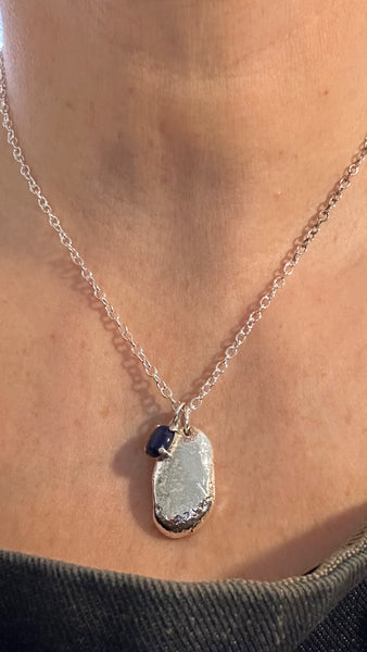 Large Nugget & Lapis Lazuli Pendant