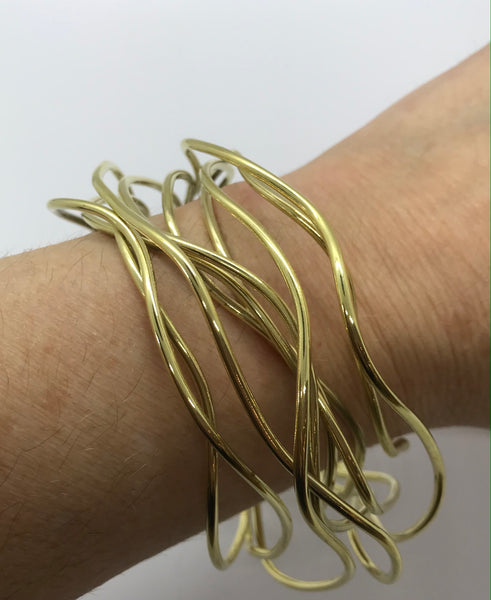 Nest Bangle Brass