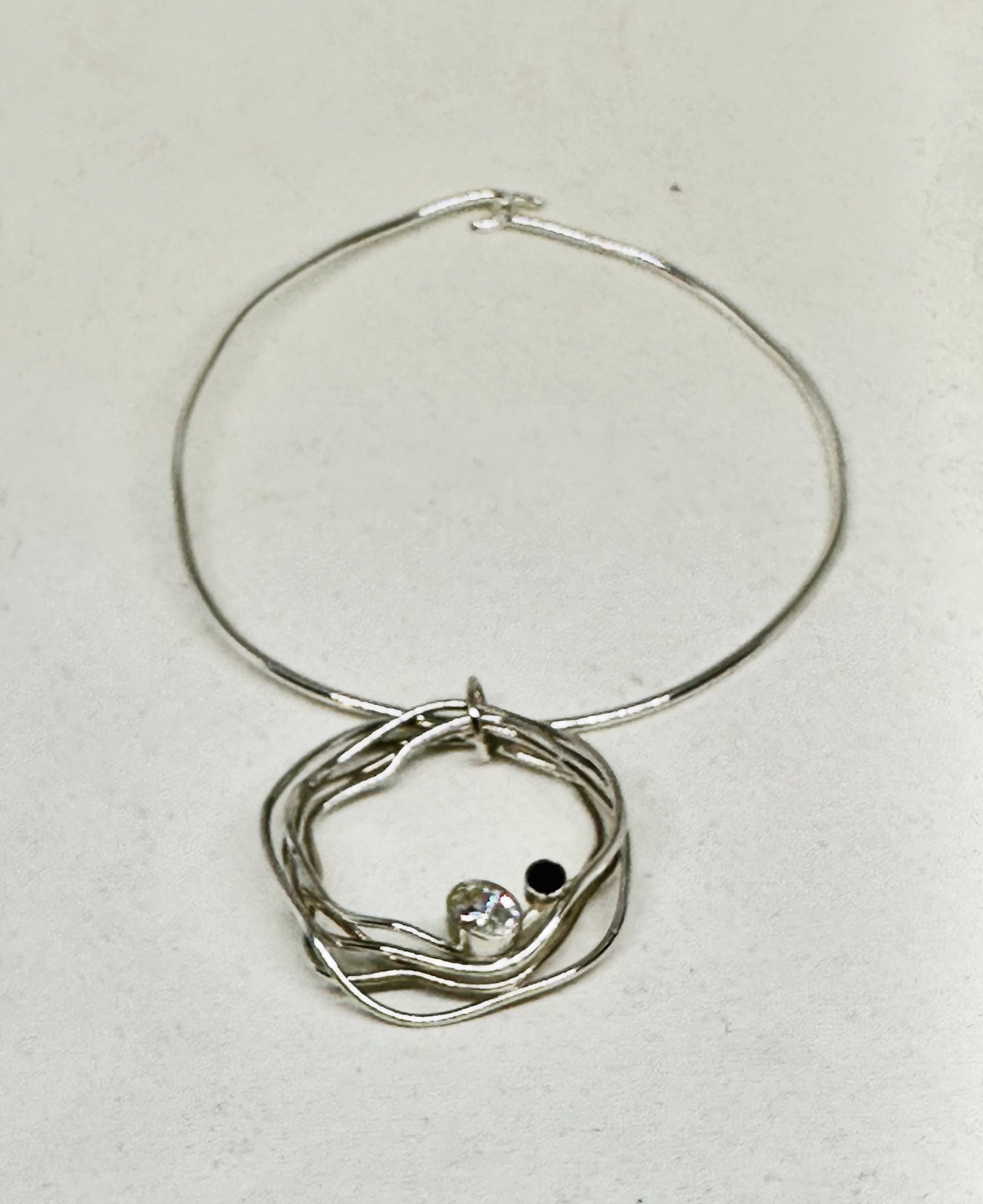 Large CZ & Iolite Nest Choker