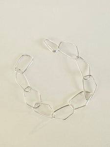 Silver Irregular Link Bracelet