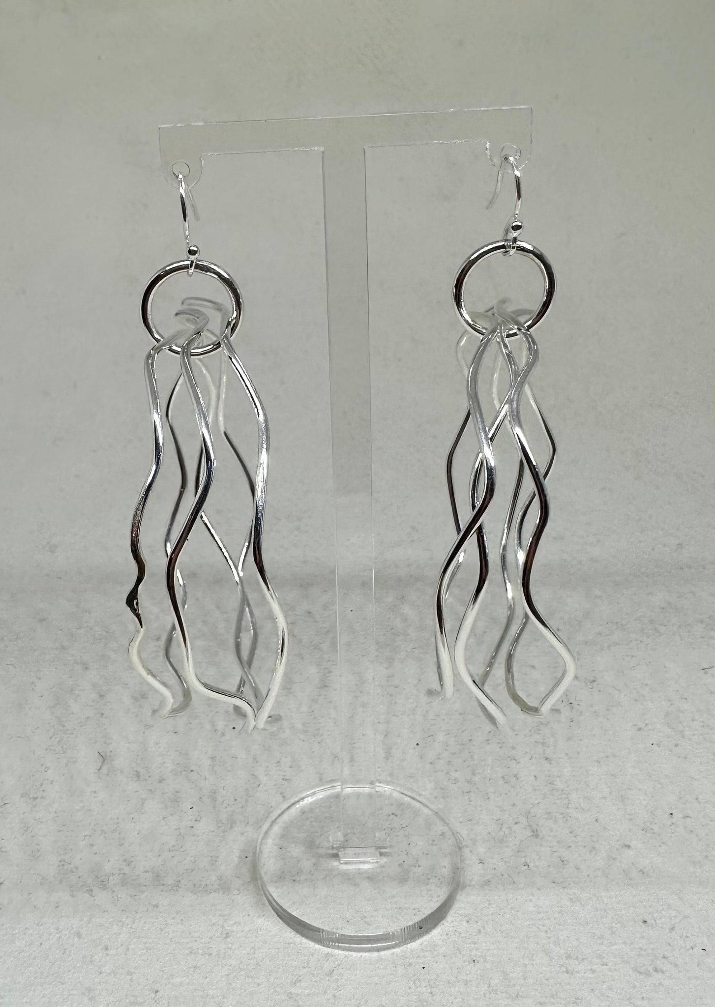 Massive Silver Nest Dangly Earrings