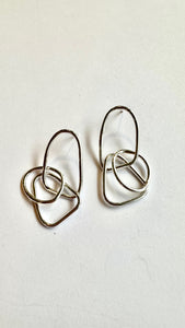 Asymmetrical loopy earrings