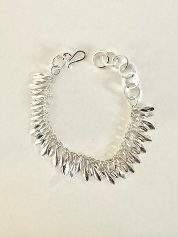 Silver Fringe Bracelet