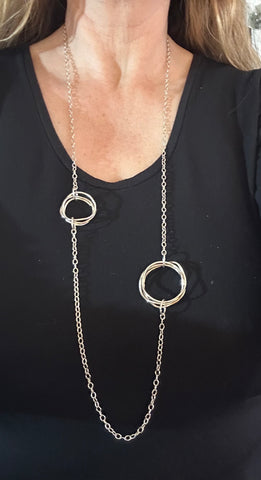 Chunky Silver Nest Necklace