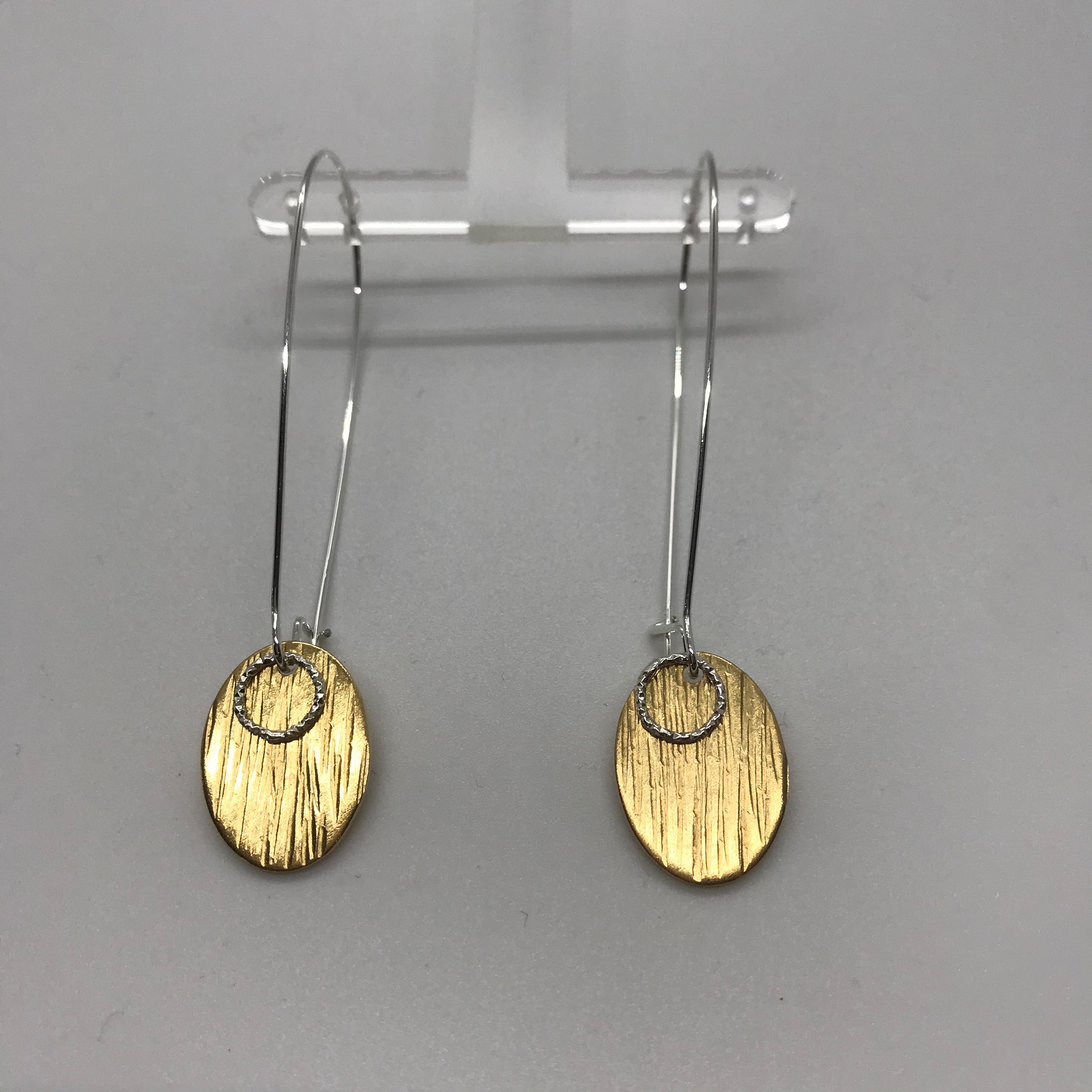 Hera Brass & Silver Earrings